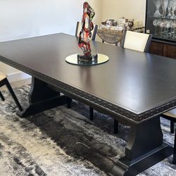 Black One Piece Dining Table 