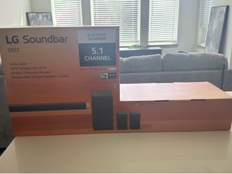 LG S55T 5.1 Ch Soundbar System with Wireless Sub & Rear Speakers - Like New