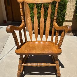 Solid Oak Rocking Chair