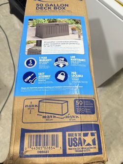 50 Gallon Outdoor Deck Box