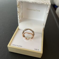 Charter Club Gold Plated Ring Size8
