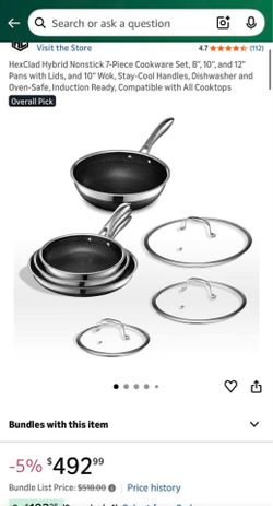7 Piece HEXCLAD Pans Set with lids
