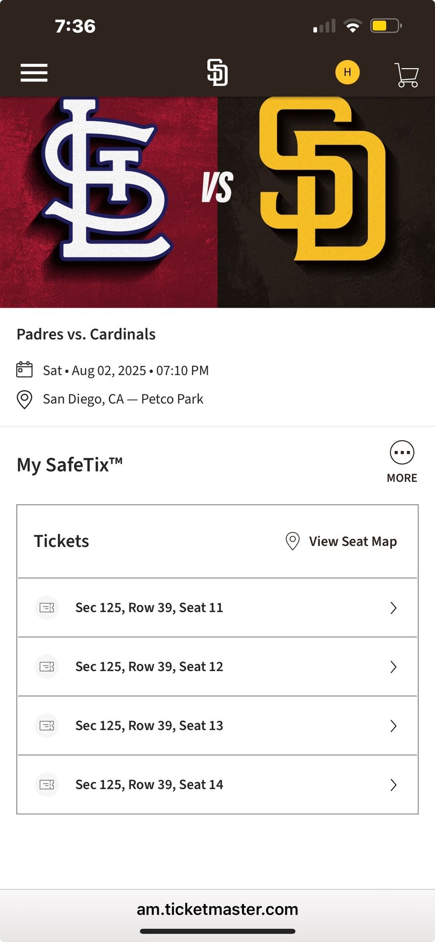 Padre Game Tickets