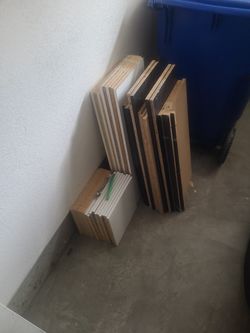 Disassembled Wood Shelves