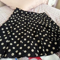 Calvin Klein - Polka Dots Skirt With Blouse - Size 16/XL 
