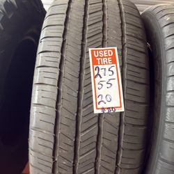 275/55/20 One Tire Used Like New 