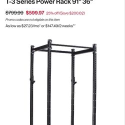 Titan T-3 Tall Squat Rack With Accessories 