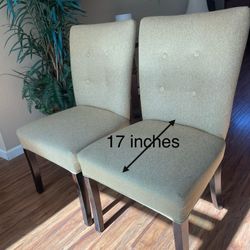 Beige-golden Fabric Chairs