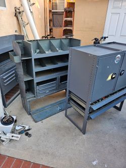 Cargo van metal cabinets