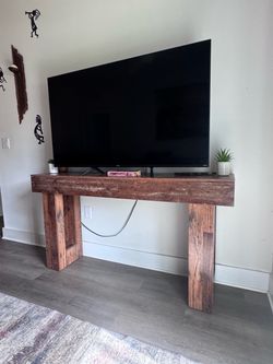 Brown entertainment center