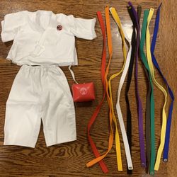American girl, doll karate outfit