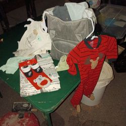 Baby Diaper Backpack Filled With Clothing
