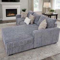 Brand new corduroy sectional sofa couch