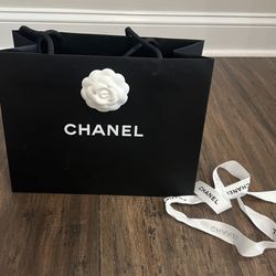 CHANEL Authentic Small Paper Gift/Shopping EMPTY Bag Black