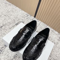 YSL Men’s Leather Shoes With Box 2026 New 