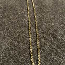 14k Gold Plated 23 Inch 4mm Rope Chain