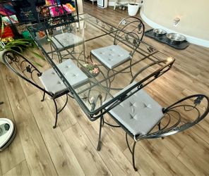 Wrought Iron Table and Chairs