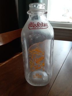 Cloister Dairies Glass Milk Bottle