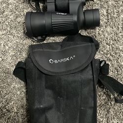 Barska Ruby binoculars black vintage works well 6" long pouch work well