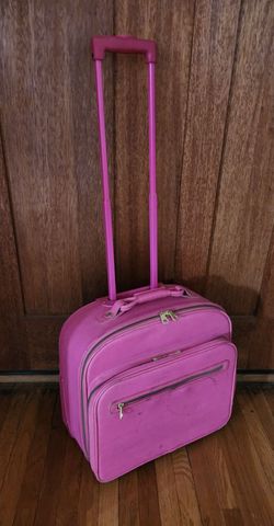 Isaac Mizrahi Pink Carry-On Suitcase Luggage