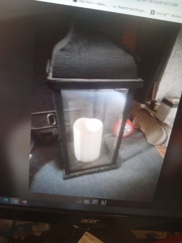 Lantern Lamp. Candle Imitation, Battery Powered