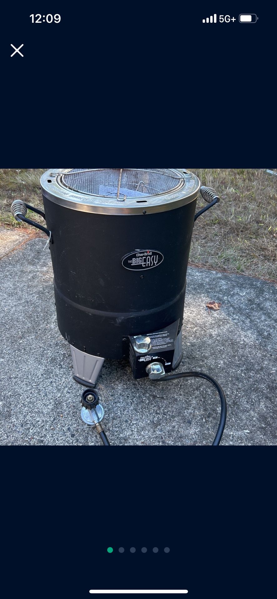 Char-broil Big Easy Oil-less Liquid Propane Silver/Black Pre-Owned