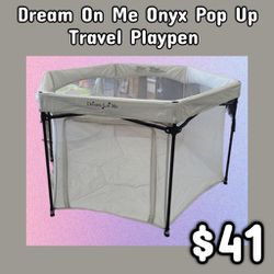 NEW Dream On Me Onyx Pop Up Travel Playpen: Njft 