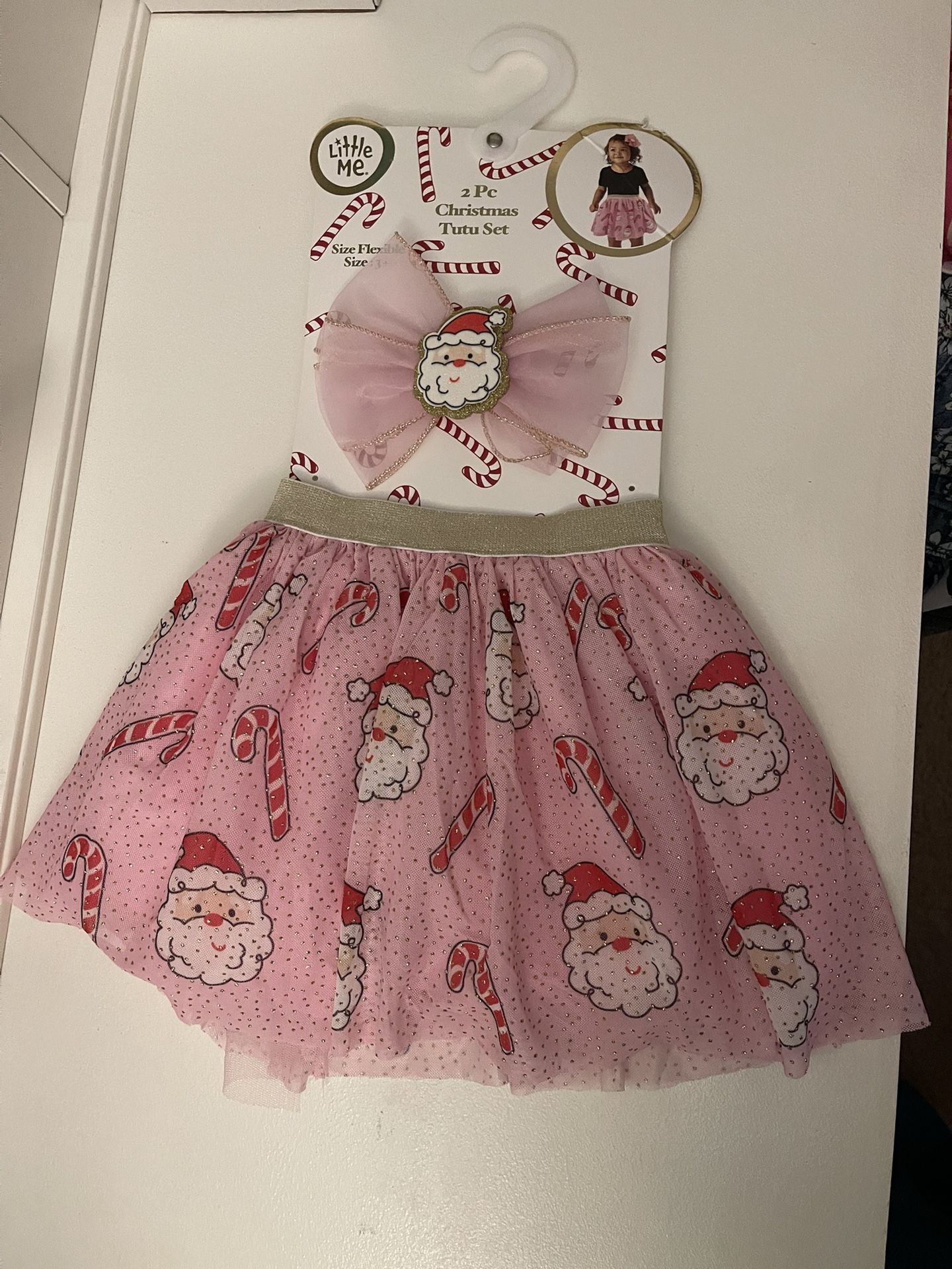 Santa Tutu Skirt And Hair Clip