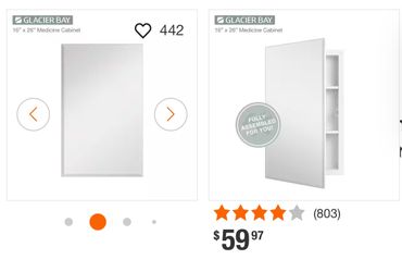 New Unopened Box Frameless Recessed or Surface-Mount Medicine Cabinet