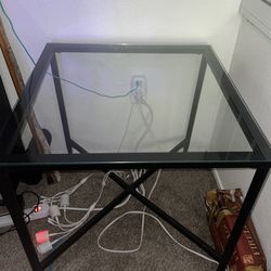Glass top coffee table