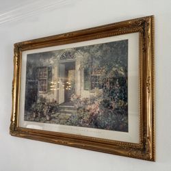Large Gold Ornate Framed Wall Art – Classic European Style