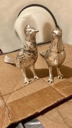 Vintage Sterling Pheasant Salt & Pepper 