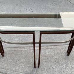 Modern Glass Top  Console Table