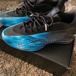 Anthony Edward’s Adidas AE 1 low blue flame shoes