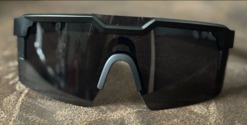 Heat Wave Visual Z87+ Safety Sunglasses UV400 Black Wrap Around - New