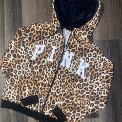 Vs Pink Cheetah  Print Hoodie 
