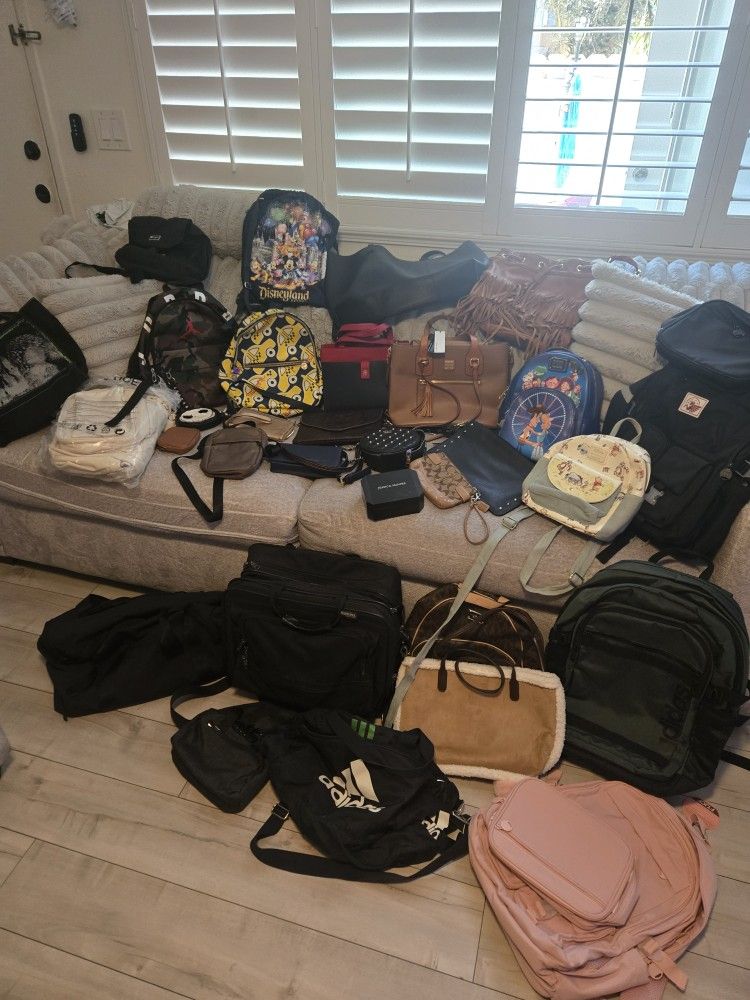 Lot Of Purses And Backpacks