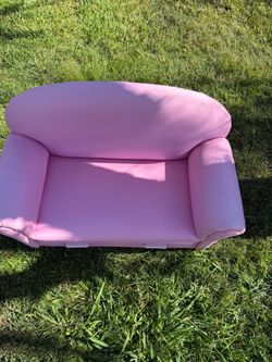 Princess Pink kids leather love seat couch