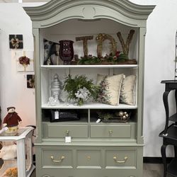 Green & White Armoire