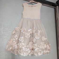 Beautiful Ivory Flower Girl Dress 6/7T