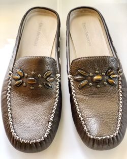 Enzo Angiolini Bronze Loafer Mules