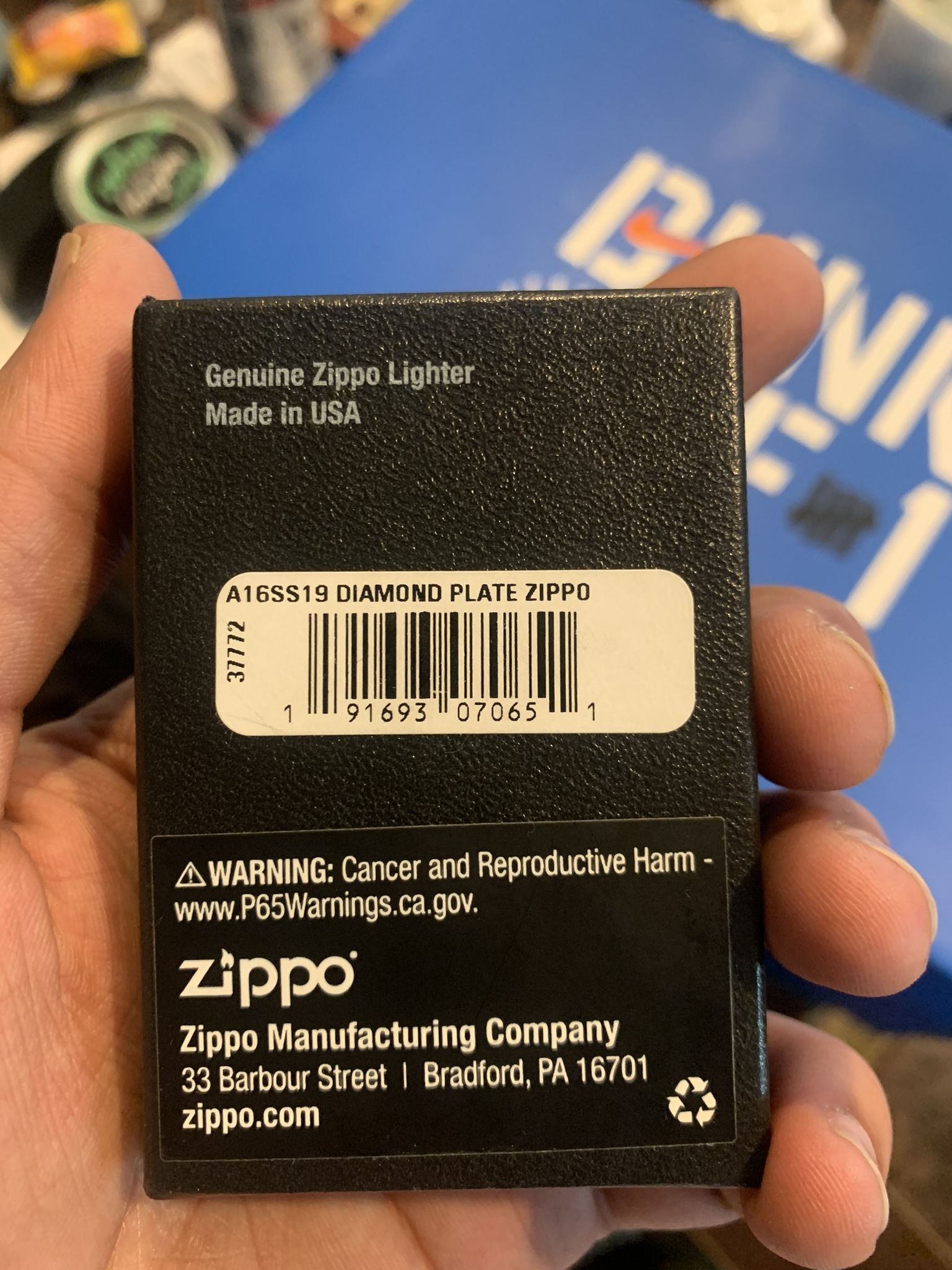 Supreme diamond plate zippo Handmade