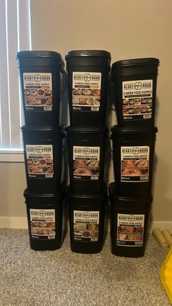 9 buckets Emergency food supply 2049 expiration
