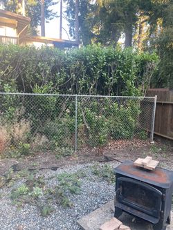 Chain link fencing