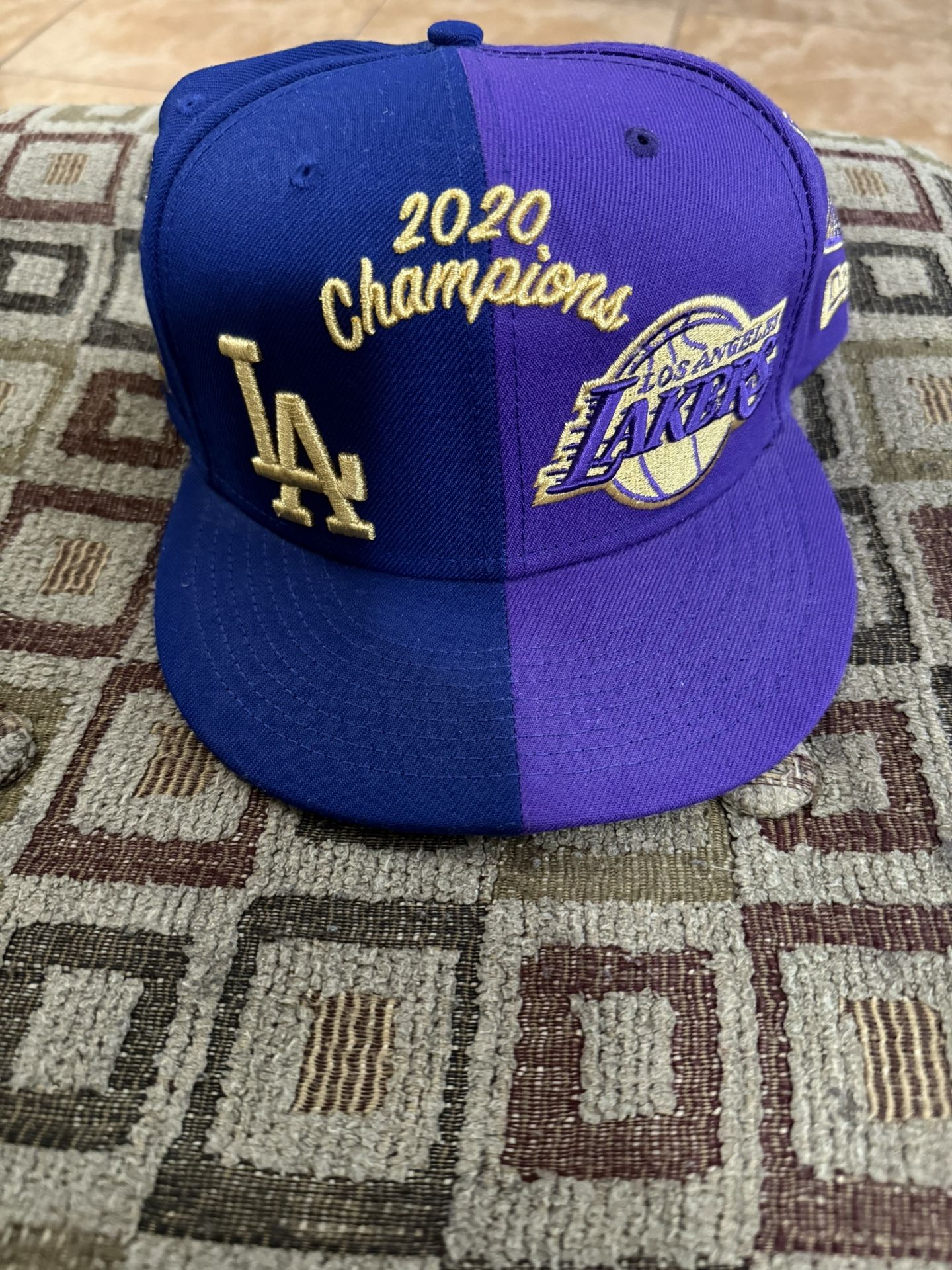 2020 Champions Dodgers Lakers Hat Size 5/8