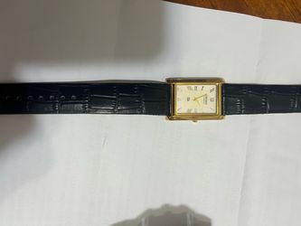 Seiko Quartz Rectangle Gold-Tone Watch