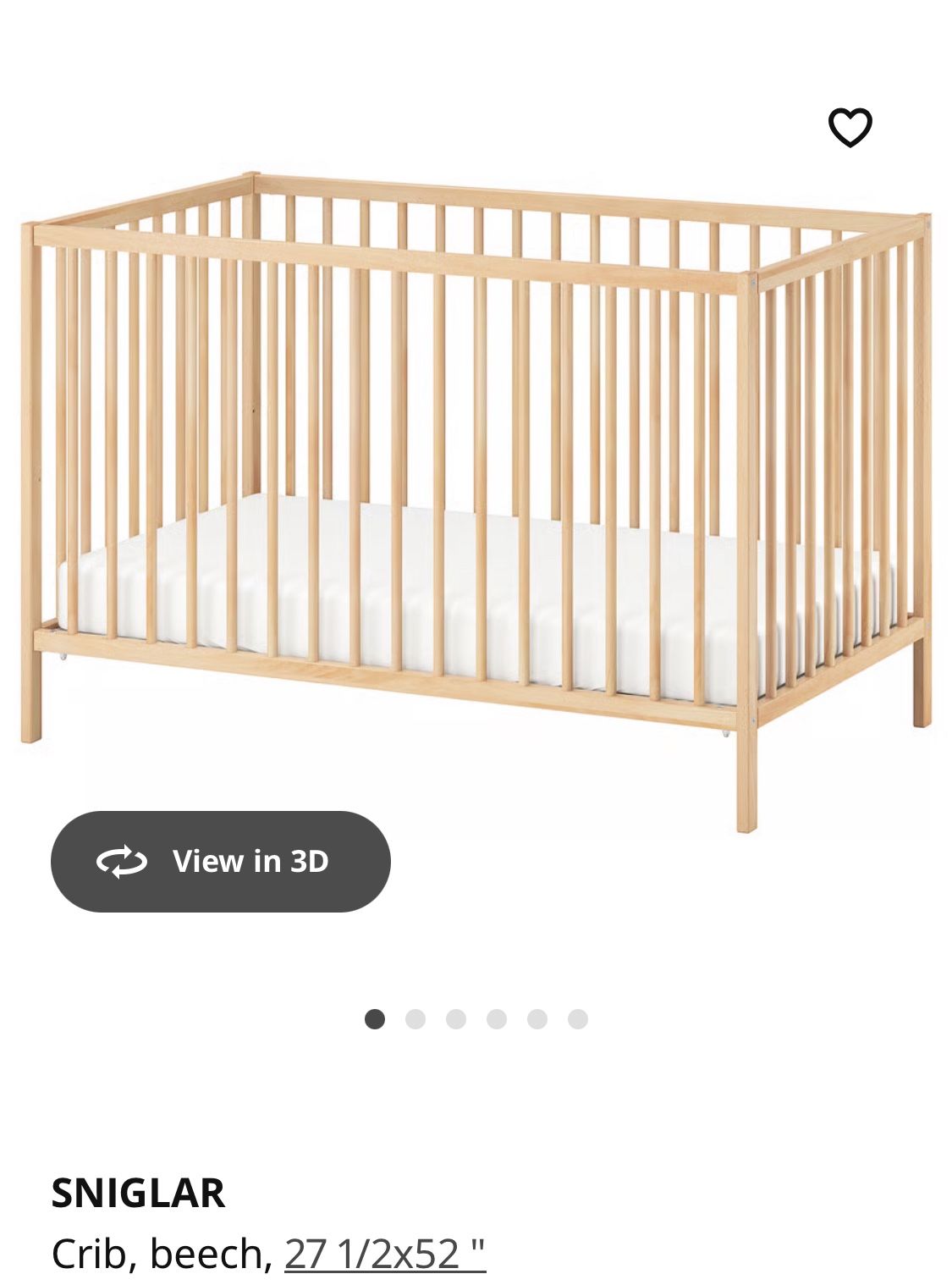 Infant Mattress and IKEA Sniglar Crib