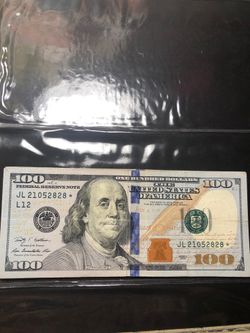 $100 Star note, series 2017