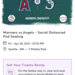 Seattle Mariners 4/30 Section 121