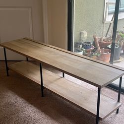 Modern TV Stand / Media Console – Wood + Metal